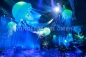 Themendekoration Unterwasserwelt mit blauer Knigin und Quallen