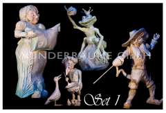 vollplastische, detailverliebt gearbeitete Mrchenfiguren als Grodekoration