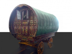 originaler Zigeunerwagen mit Bemalung und kompletter Inneneinrichtung